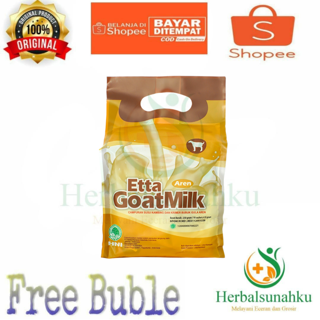 

Etta Goat Milk Gula Aren HNI | Susu Kambing Etawa | EGM Gula Aren Per Pouch