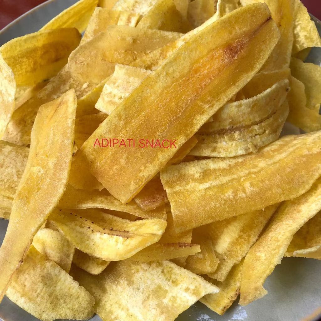 

ADIPATI - 200 gram Keripik Pisang Asin Gurih Renyah Camilan Tradisional Snack Legendaris
