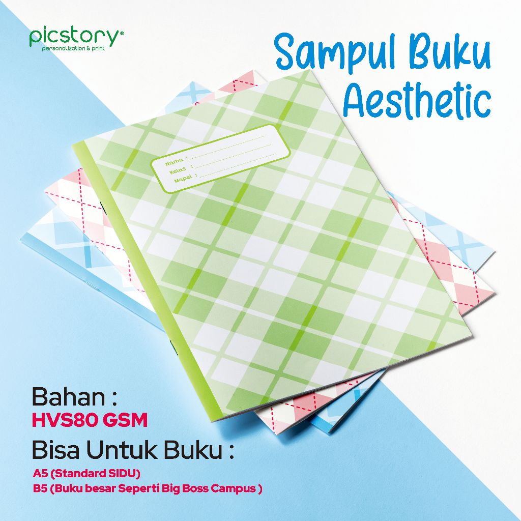 

Sampul Buku Aesthetic - Sampul Buku / Samak Buku / Motif Lucu Simple Elegant