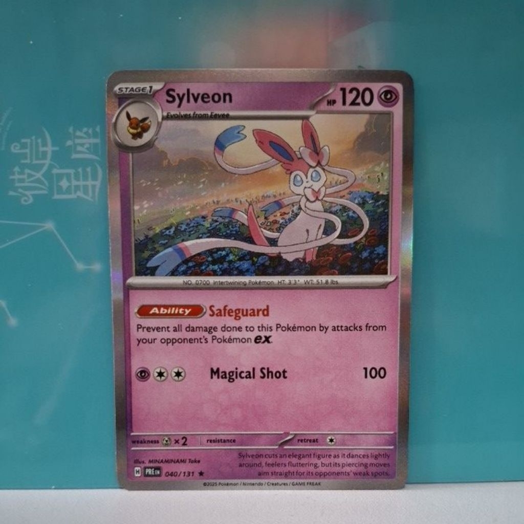 kartu pokemon original holo rare sylveon pre 040/131