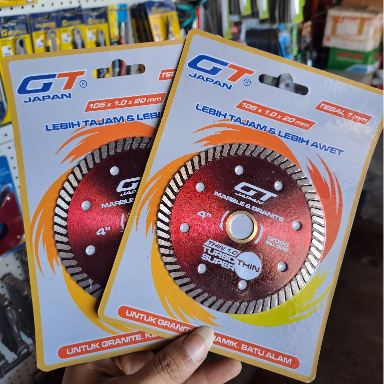 GT Diamond Wheel 4" Inch Super Thin Turbo Mata Pisau Potong Granit / Pisau Potong Granit