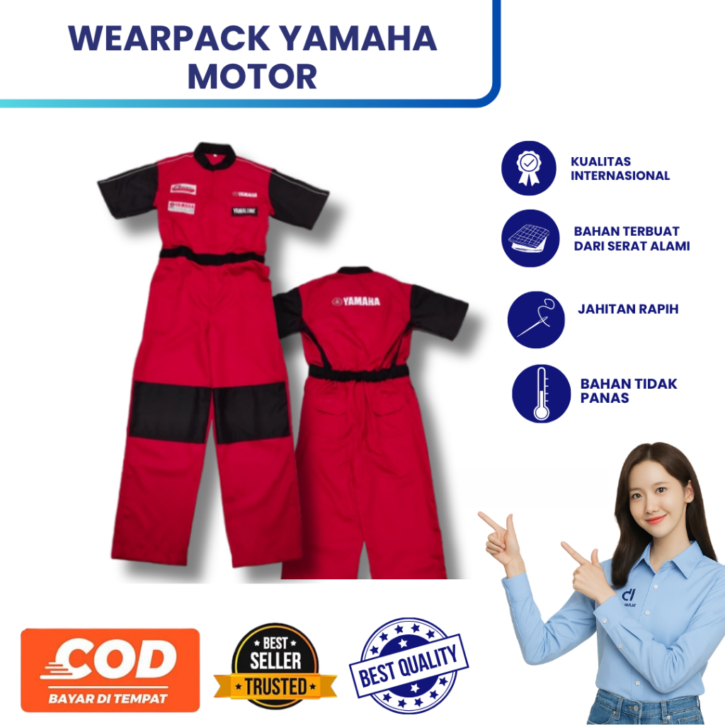 Seragam Mekanik Yamaha  Wearpack Yamaha  Seragam Yamaha Mekanik  Seragam Bengkel Yamaha
