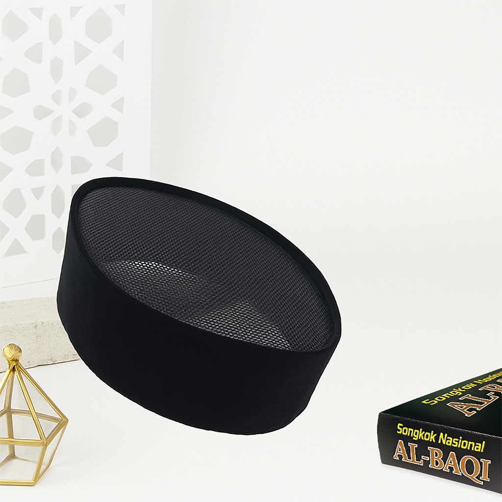 Peci Full AC Halus Hitam Tinggi 8, 9, 10 - Pedi AC Full Halus - Songkok Full AC - Songkok Hitam