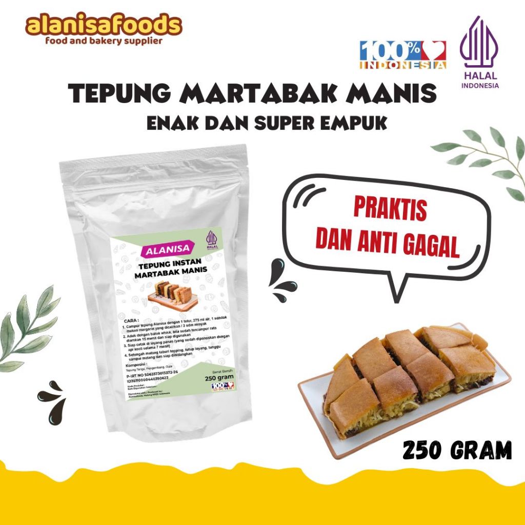 

Tepung Instan Martabak Manis 250gr