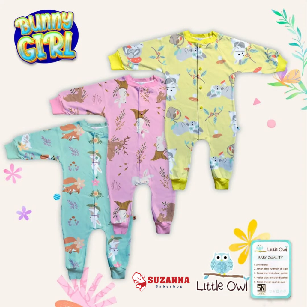 Little Owl Sleepsuit - Baju Bayi
