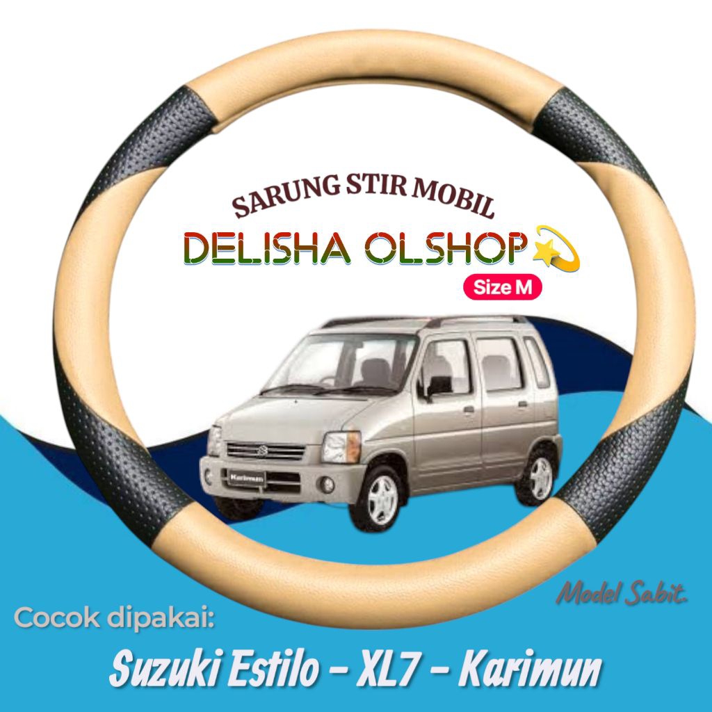 Cover sarung stir mobil Karimun Wagon R, Hyunday, Karimun Kotak Cover/aksesoris pelindung  stir mobi