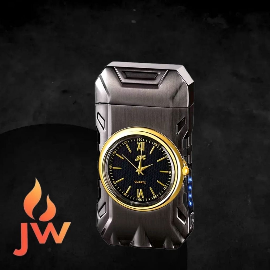 012 Korek api elektrik+jam+senter | korek api elektrik kekinian