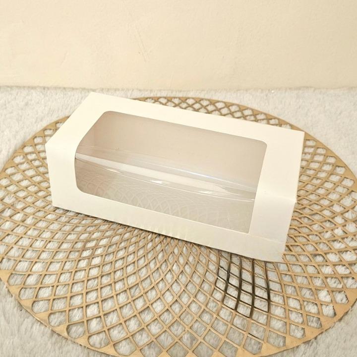 

(10 Pcs)Dus Lapis Legi Jendela Mika 22x10x7cm Kotak Kue Bolu Gulung Box Hampers Packaging