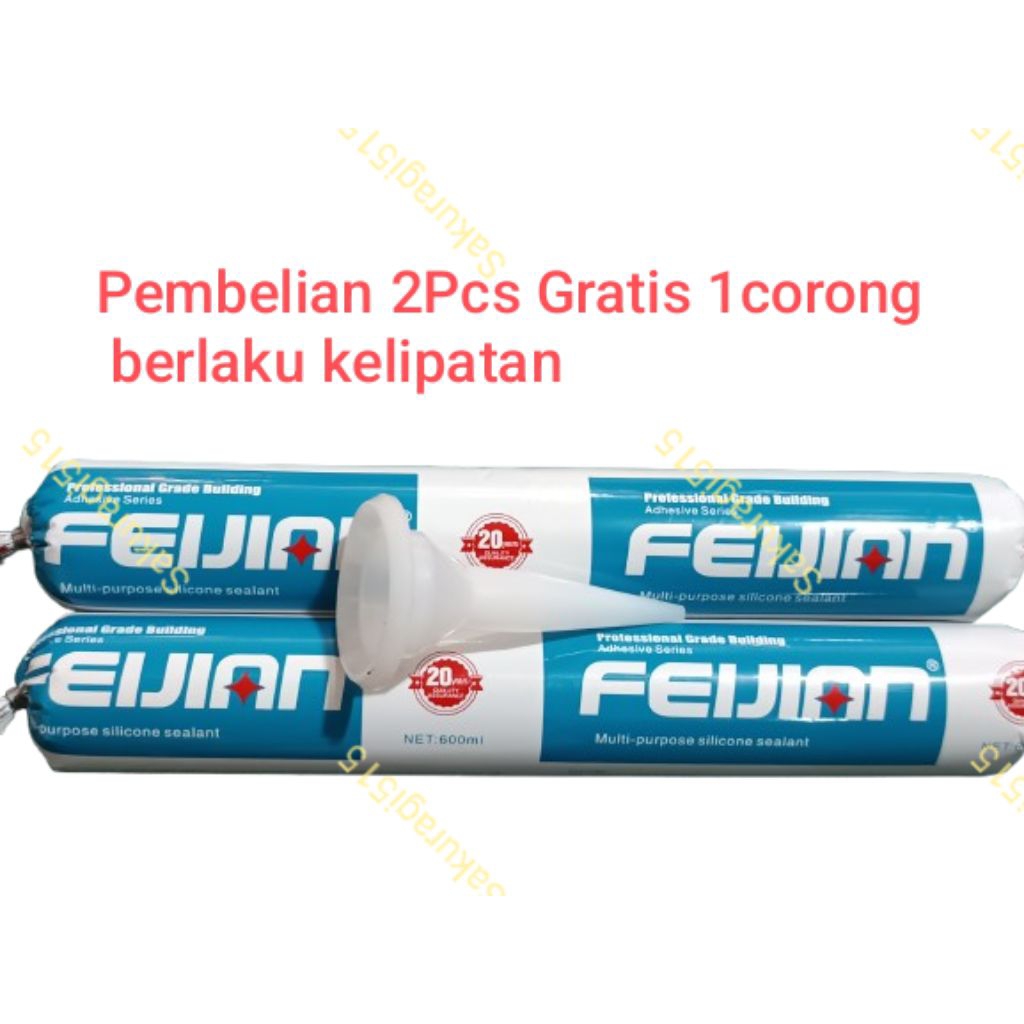 Fejiam Lem Sealant Silicone Sosis Netral Warna Brown/Coklat 600Ml