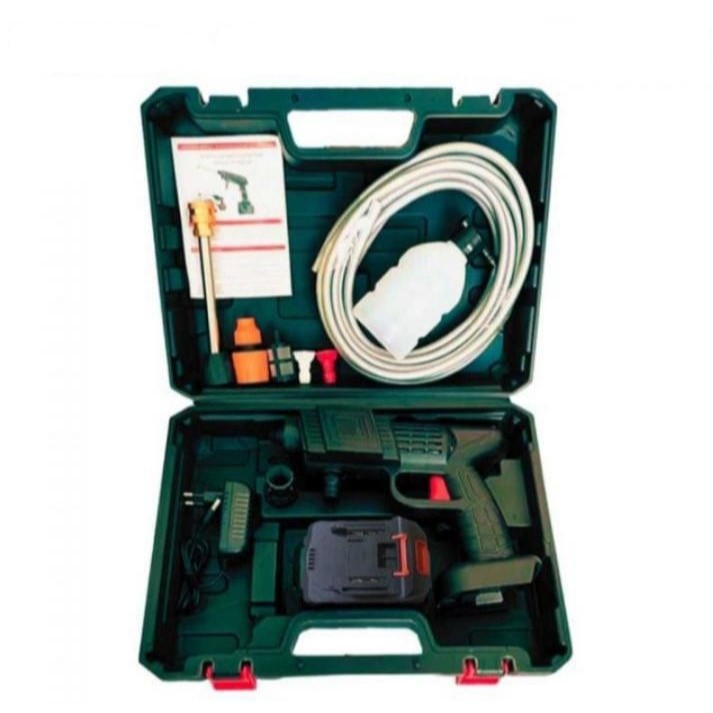 Alat Steam Jet Cuci Mobil & Motor Set Baterai Charger