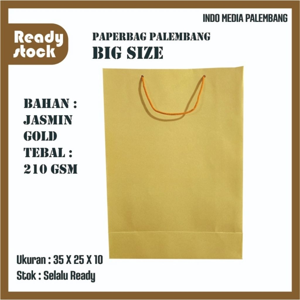

PAPER BAG KERTAS JASMINE / GUDYBAG KERTAS / PAPERBAG KERTAS JASMINE GOLD