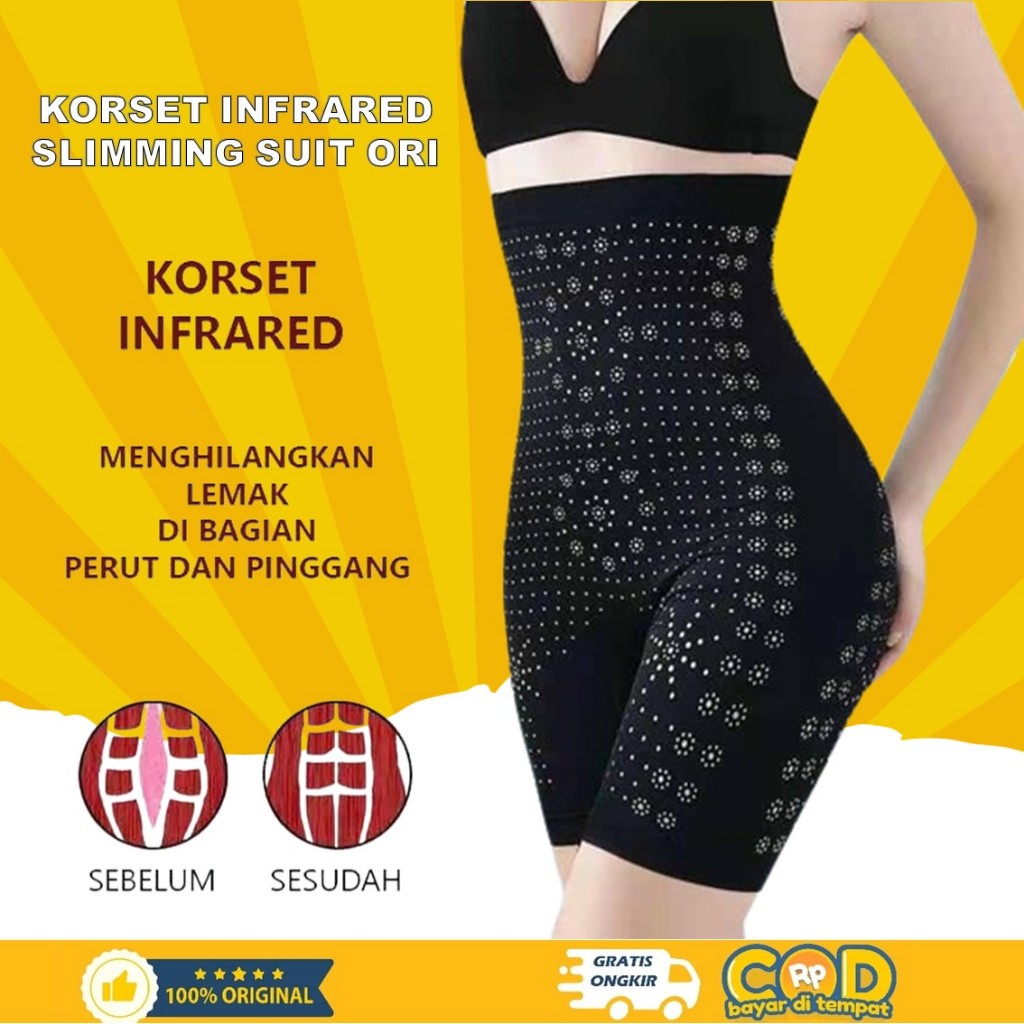 Celana Korset Pelangsing Perut Buncit Pants Infrared 3 in 1 Pelangsing Pengencang Badan Pantat SLIMM