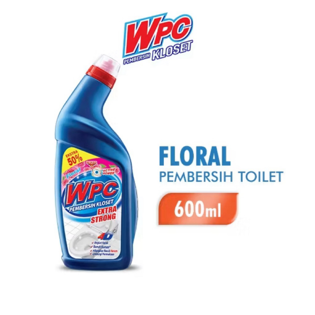 WPC Floral Pembersih Toilet 600ml – Extra Strong, Wangi Segar Tahan Lama