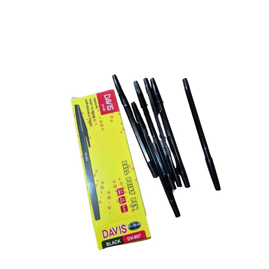 

12 Pcs Pulpen, Pena Murah Davis DV-907 - Per Lusin