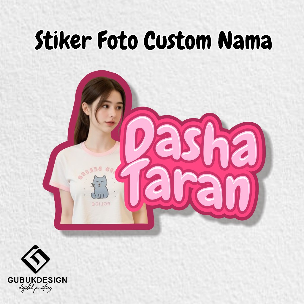 

Stiker Custom Foto Dan Nama Free Desain - SGD001
