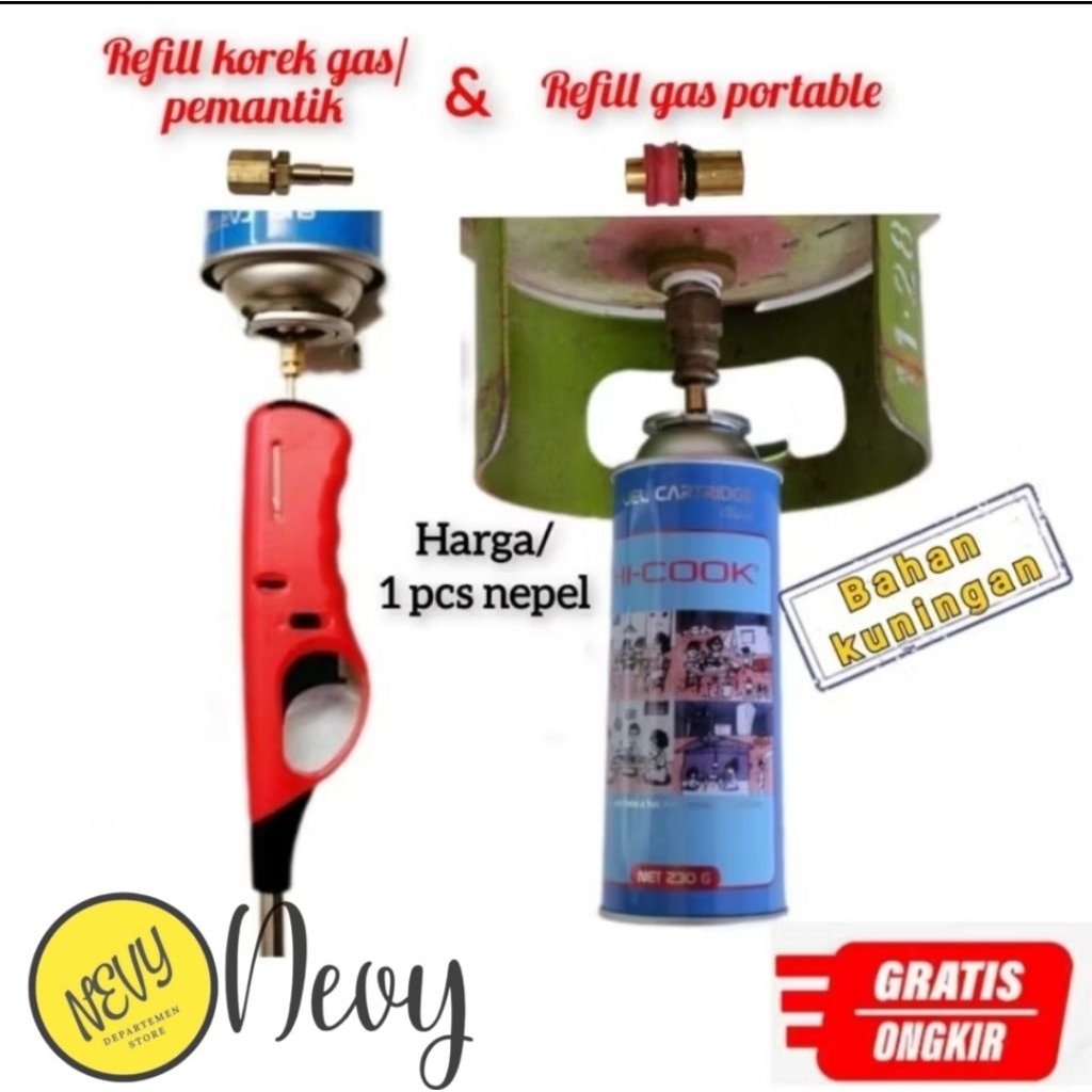 Refil korek gas alat isi ulang korek api dari gas portable ke korek pemetik panjang refil gas
