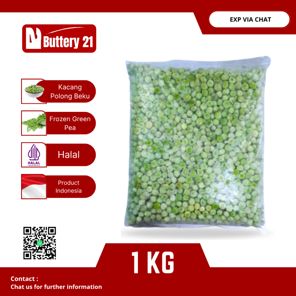 

KACANG POLONG BEKU 1 KG/FROZEN GREEN PEAS 1 KG
