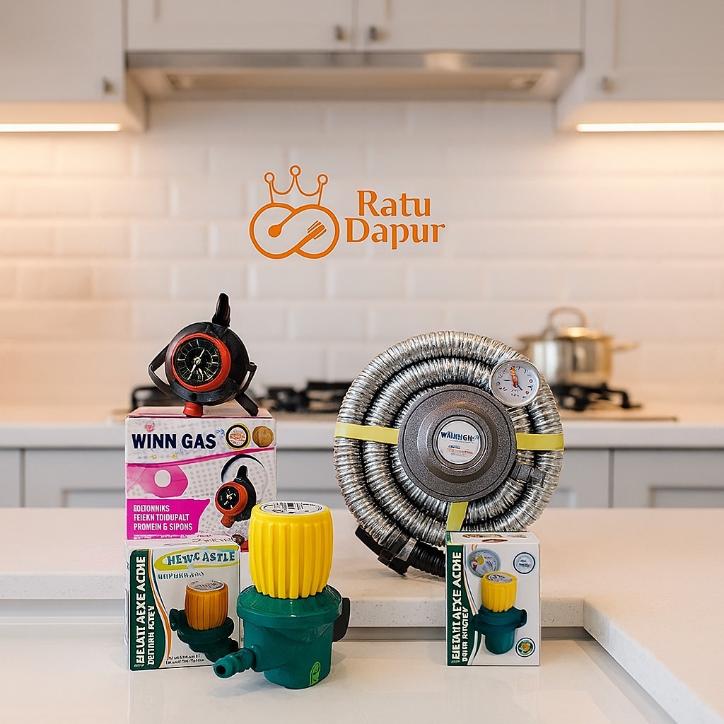 Rinnai Regulator Meter + Pengaman Superlock Safety Lock Kompor Gas Selang Regulator Kompor Gas Murah