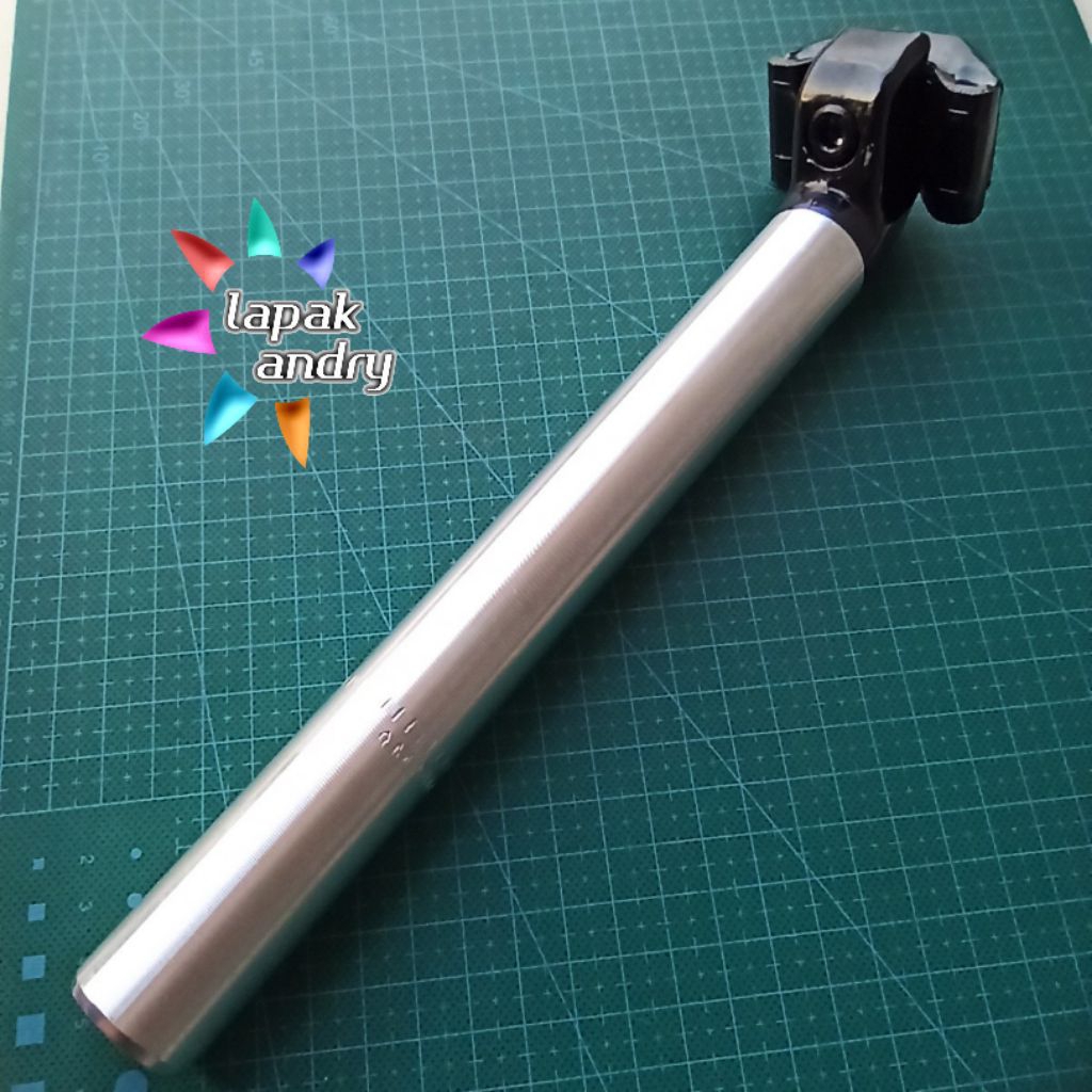 LapakAndry Seatpost 26.8 26,8 mm alloy Xinlong Zoom Taiwan Original NOS Vintage 25cm Silver Hitam