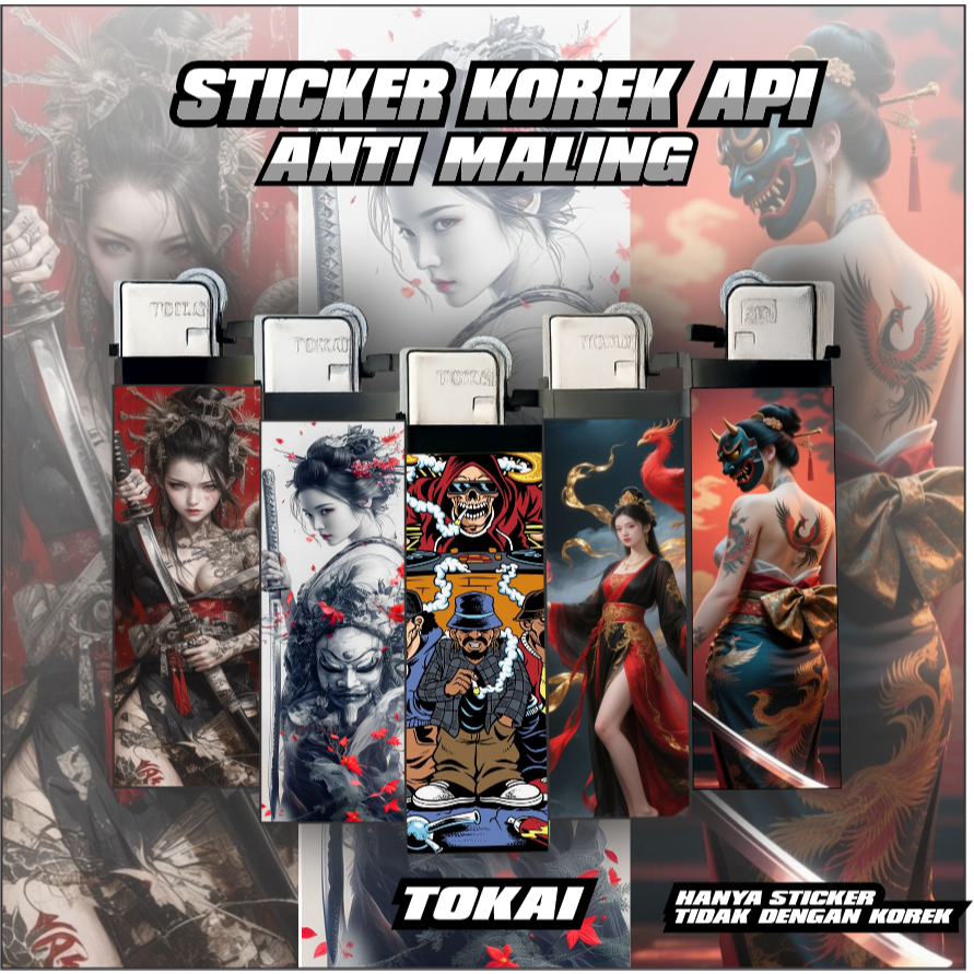 

Stiker Korek Api Custom Anti Maling bisa Foto Logo Band Merchandise Tokai Criket Hanya Stiker No Korek