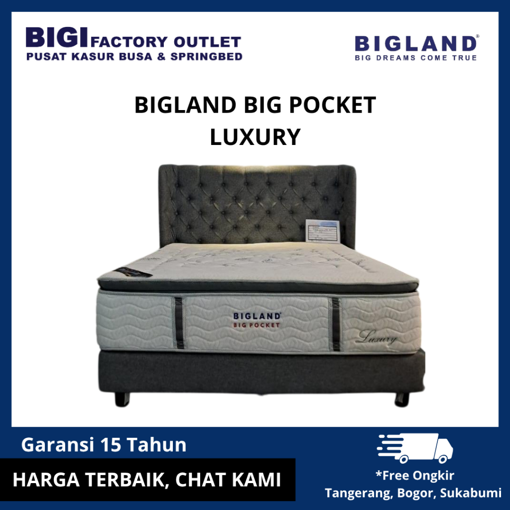 Kasur/Springbed/Matras/Ranjang/Springbed Modern/Set Springbed/Springbed Mewah/Bigland Type BIG POCKE