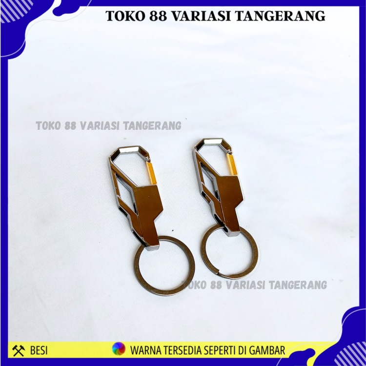 GANTUNGAN KUNCI LOGAM REMOTE MOBIL MOTOR LOGAM