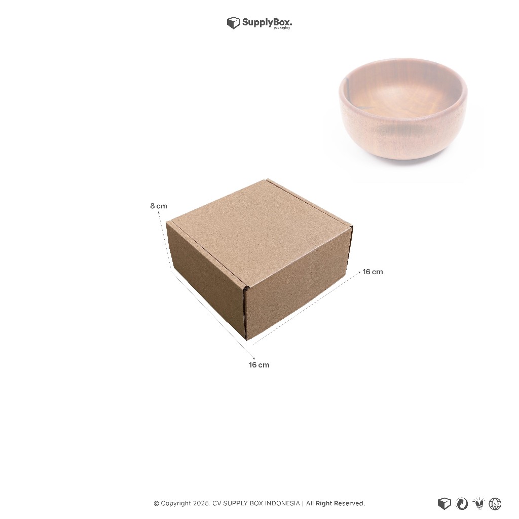 

KARDUS BOX PACKAGING 16 x 16 x 8 CM | Dus Box | Kardus Box | Custombox