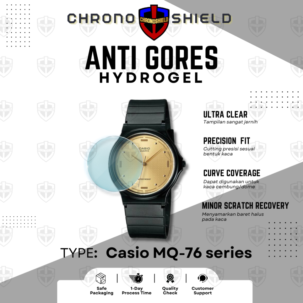 Anti Gores Hydrogel untuk Jam Casio MQ76 MQ 76 MQ-76