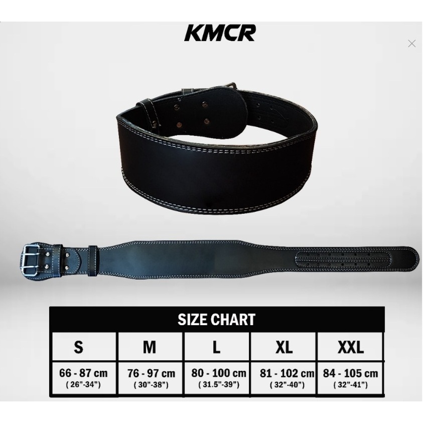 DISKON SABUK PRIA FITNESS & GYM BAHAN SEMI KULIT SABUK ANGKAT BEBAN - KMCR