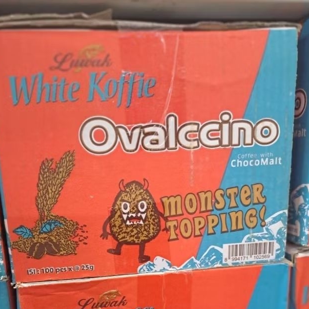 

Luwak Whitr Coffee Ovalcino with Cjoco malt renceng 10 pcs x 25 gr (1 ctn)