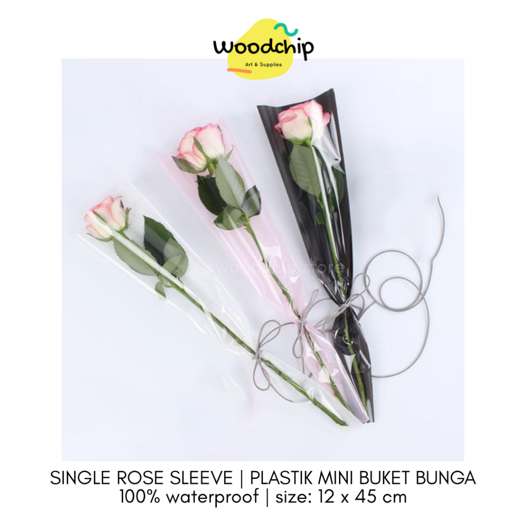 

[PCS] SINGLE ROSE SLEEVE | WRAPPING PLASTIK MINI BUKET BUNGA SATU TANGKAI SINGLE STALK SATUAN