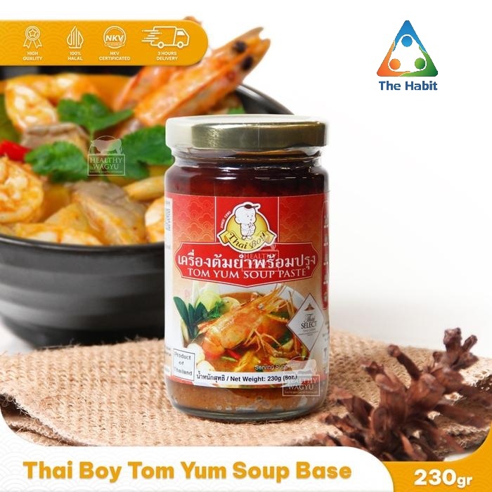 

(The Habit) Thai boy Tom Yum Paste Bumbu Tom Yam Thailand Halal 230gr Healthy Wagyu