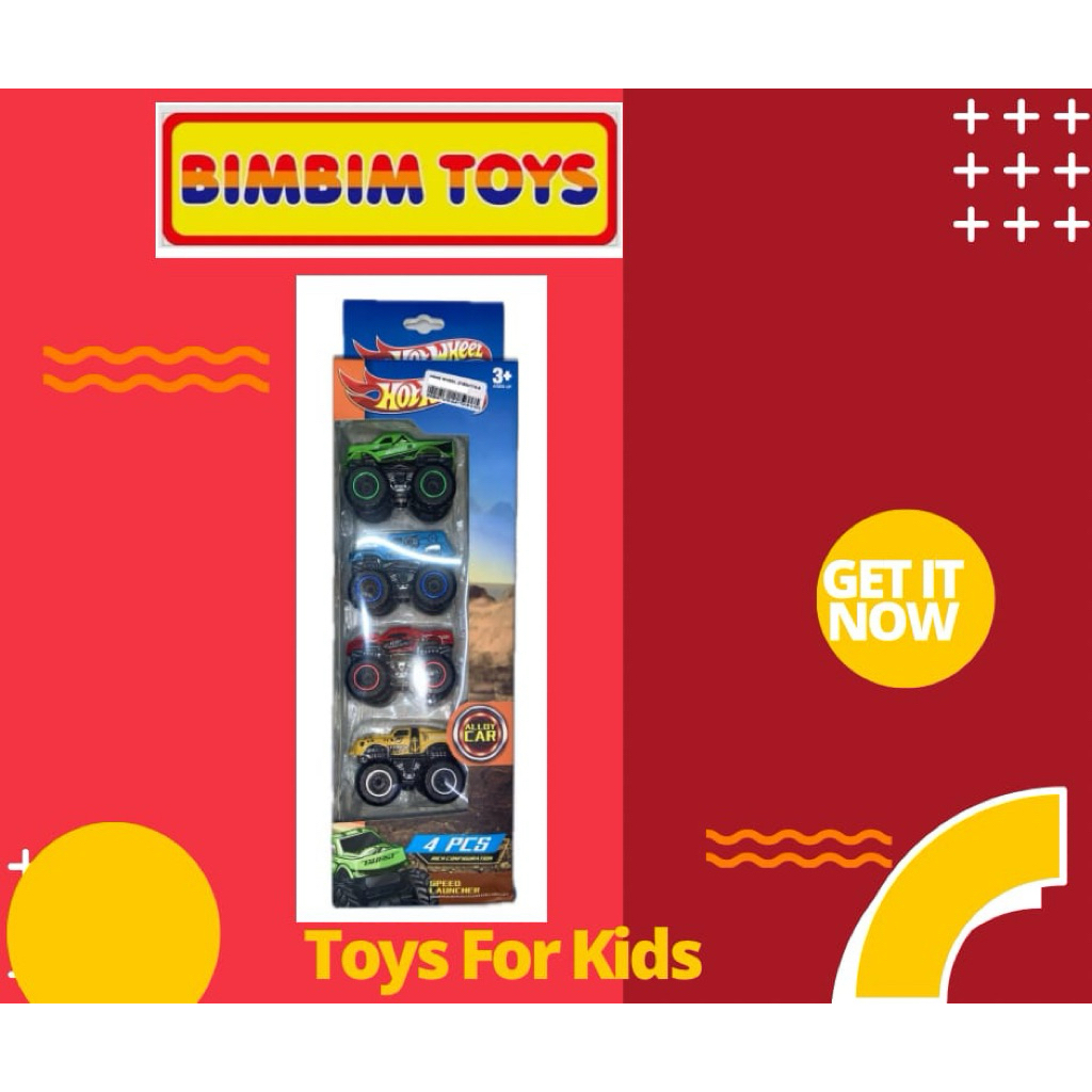 FREE WHEEL ZY634/778-5 , HOTWHEEL SET , MAINAN MOBIL SET 4 PCS , MAINAN HOTWHEEL , HOTWHEEL MAINAN A