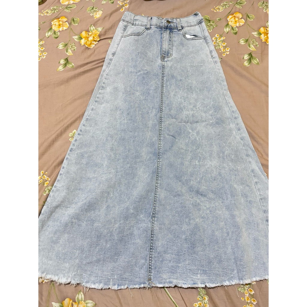 rok panjang span jeans