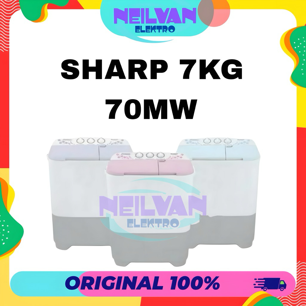 Mesin cuci sharp 7kg puremagic mesin cuci 7kg sharp 70mw garansi resmi