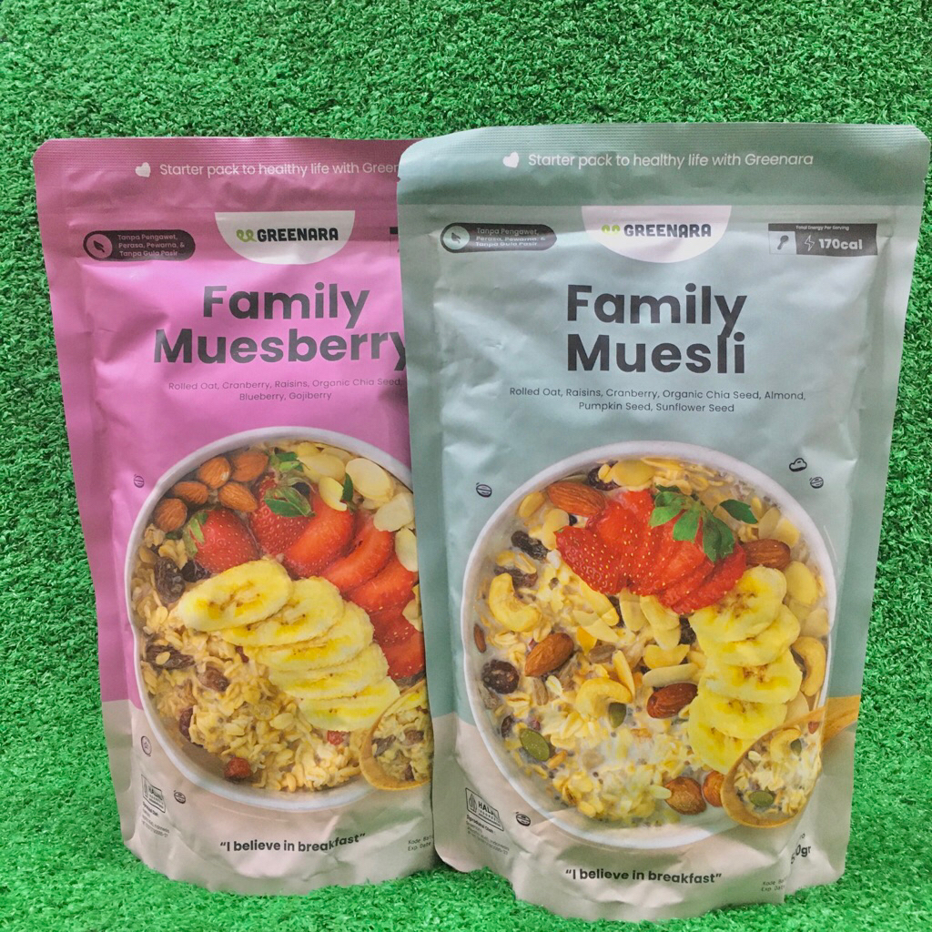 

Greenara Family Muesli Breakfast Sarapan 500gr Lokal HALAL