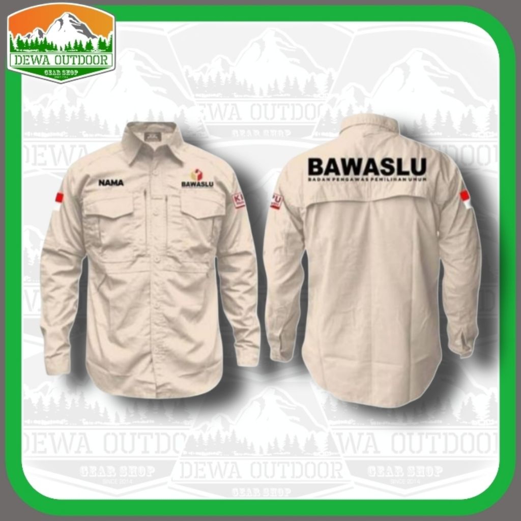kemeja tactical bawaslu full bordir
