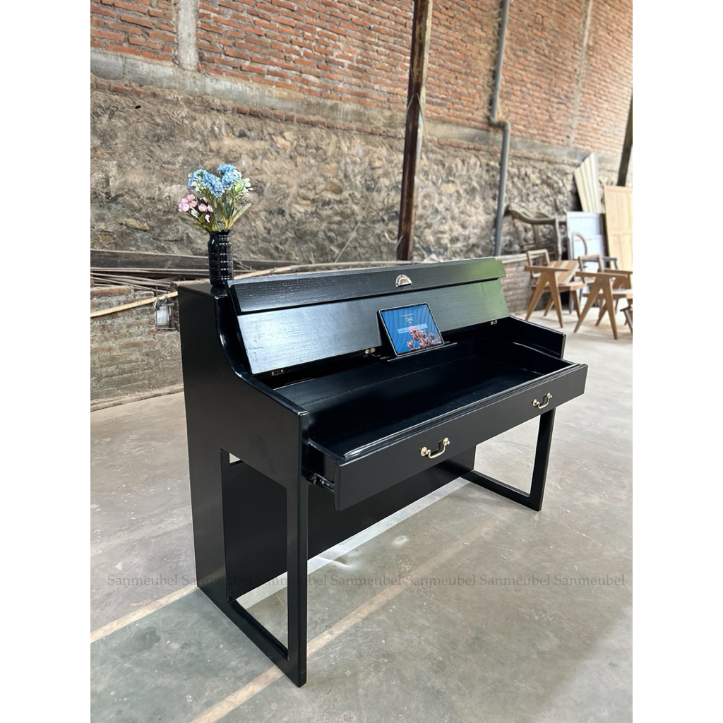 Meja Piano Kayu Jati Finishing Custom / Piano Table / Piano Keyboard
