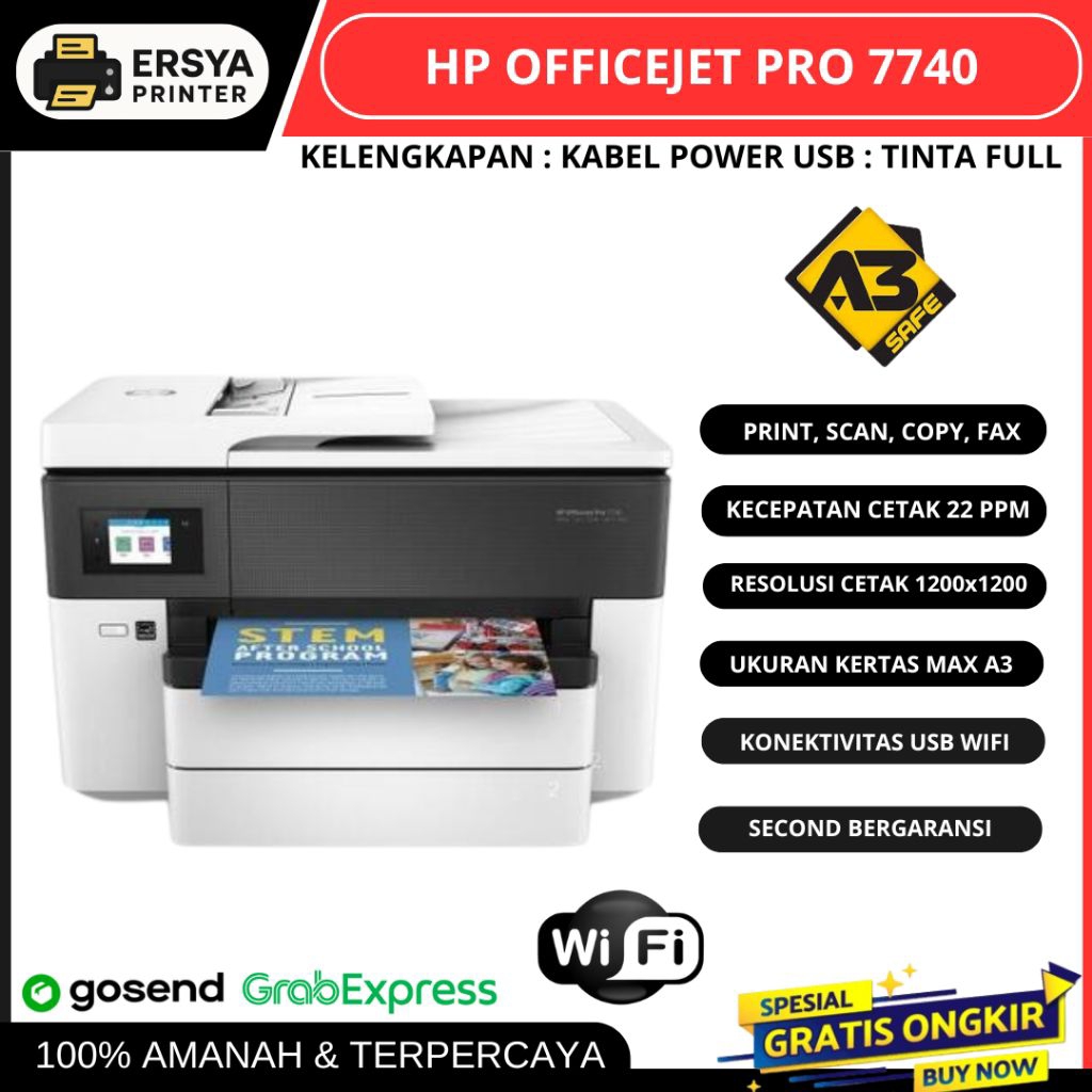 Printer HP OfficeJet Pro 7740 Wide  ALL in one Print Scan Copy