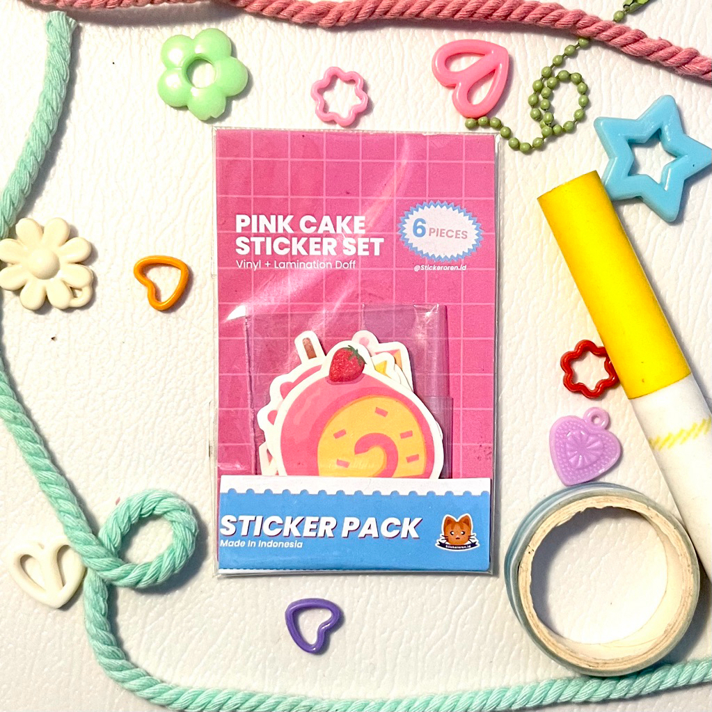 

[Stickeroren.id] StickerSet Pink Cake Vinyl