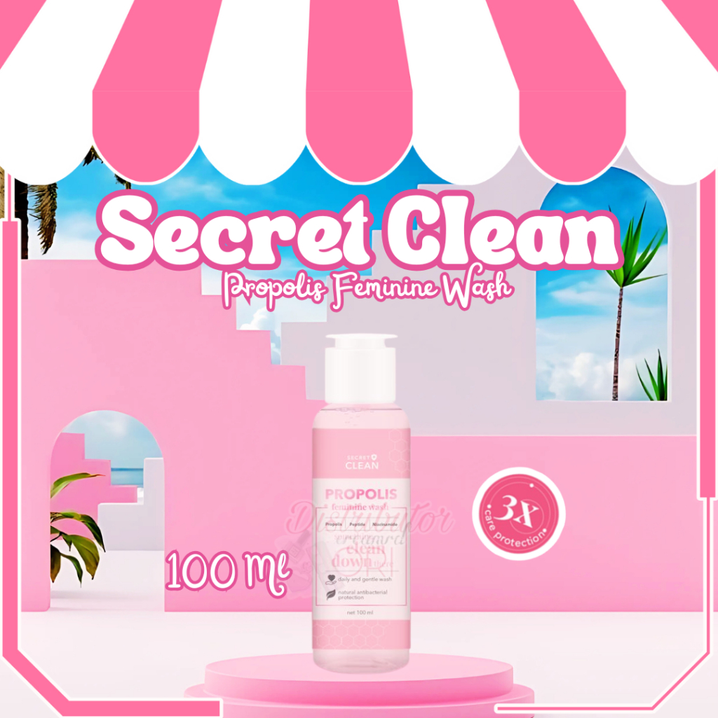 Secret Clean Propolis Feminine Wash 100ml pink