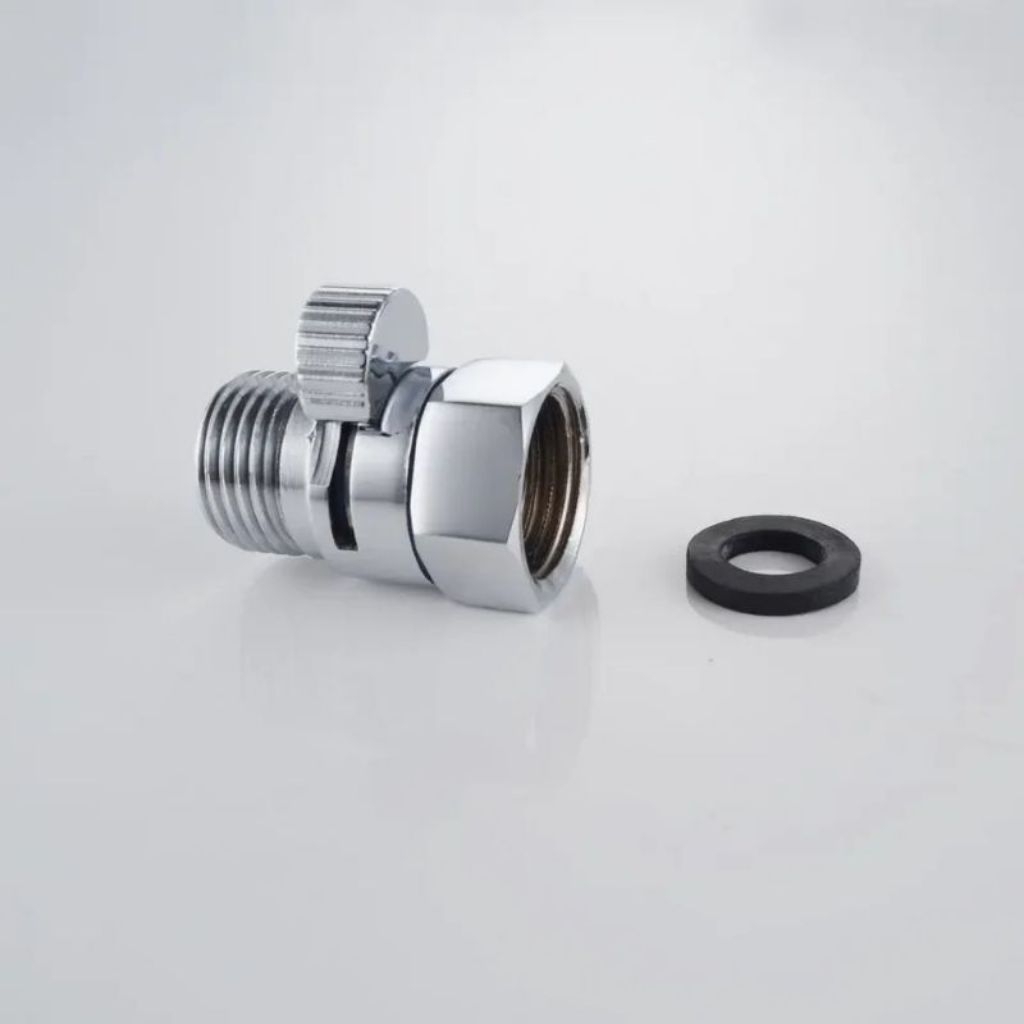 Stop kran mini stainless 1/2 inch drat luar dalam / stop kran shower mandi stainless