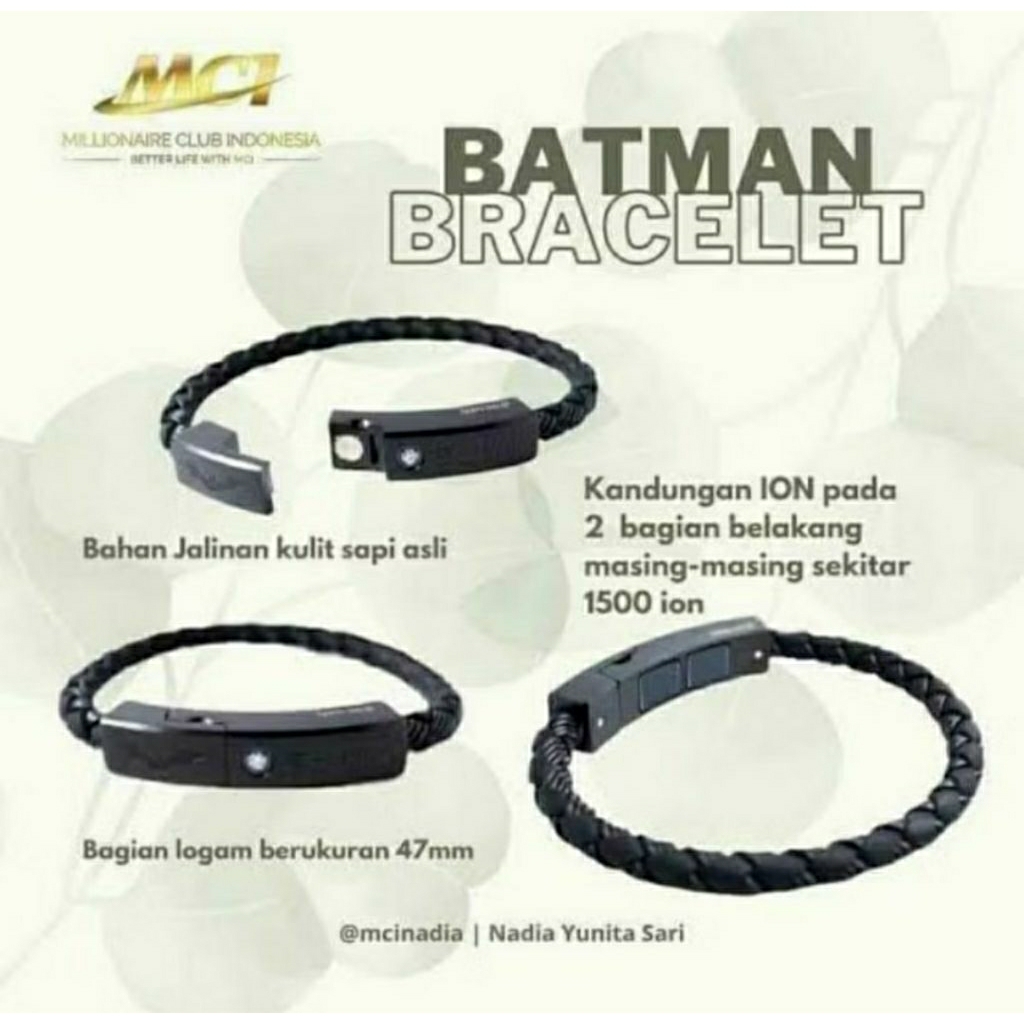 GELANG BATMAN MCI ORIGINAL SEGEL