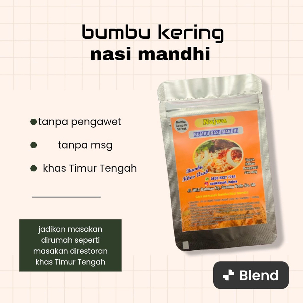 

bumbu mandhi khas arab ukuran 1 kg beras