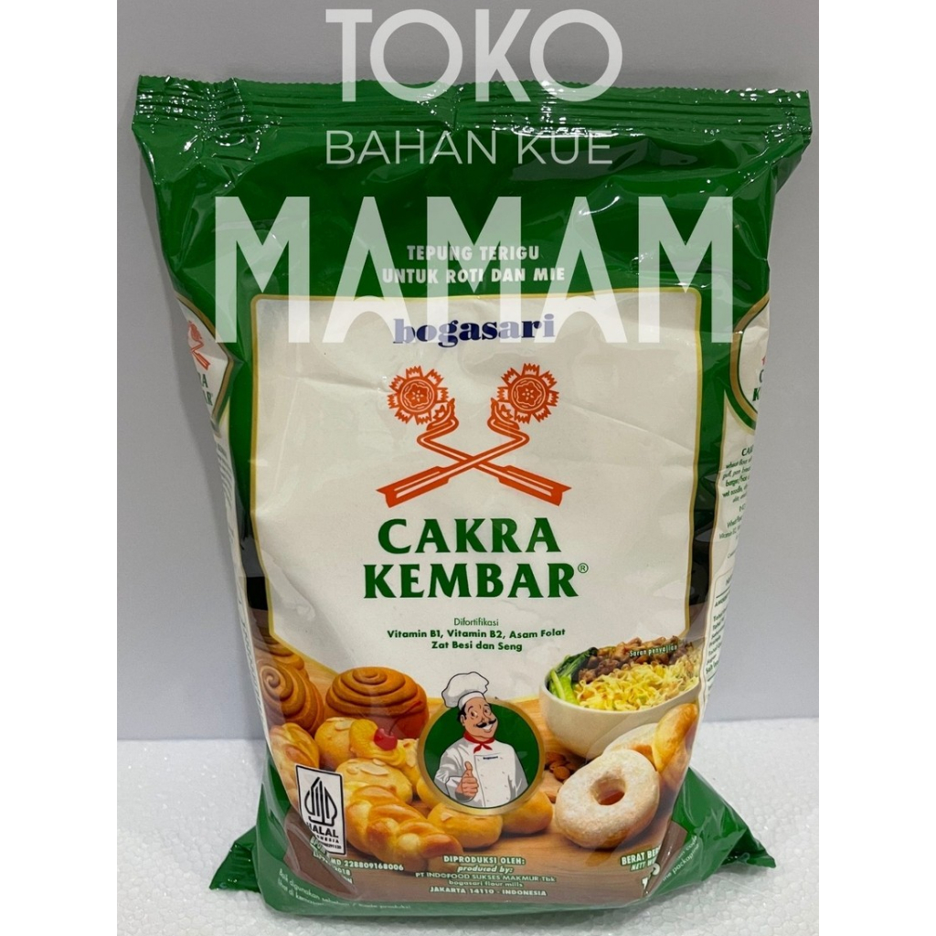 

Tepung Terigu Cakra Kembar Hijau 1kg – Tepung Protein Tinggi Cocok untuk Roti, Donat, dan Kue