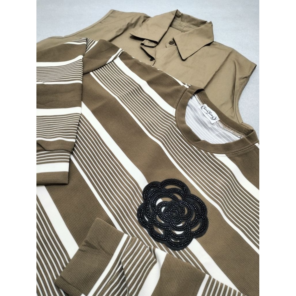 [New] Kemeja Cardigan Crop Top Premium | Stelan Kemeja Kutung Crop Top | Baju Formal | Kemeja Kerja 