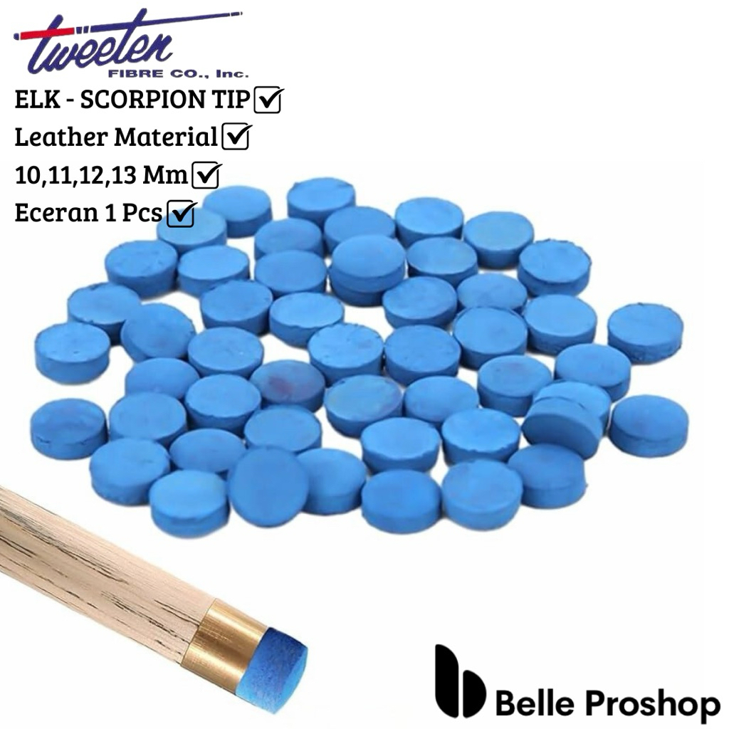 Scorpion Cue Tip 10mm - Master Tip Stik Billiard Lokasi 10-11-12-13 Mm