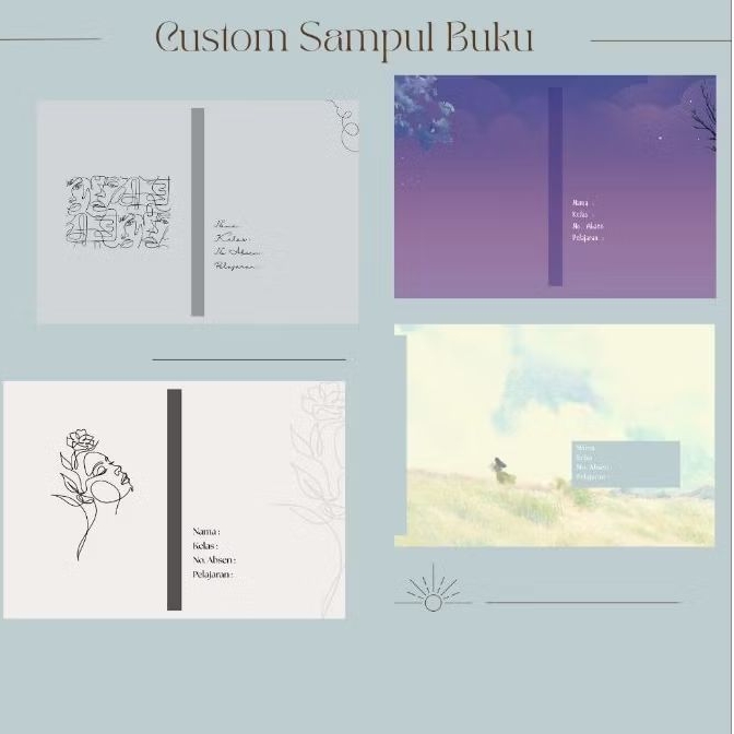 

Custom Sampul Buku Estetic