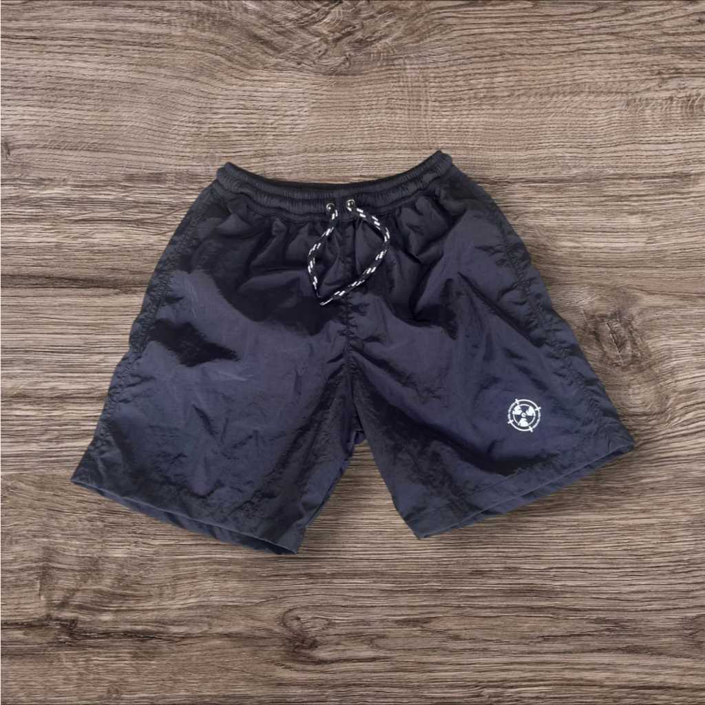 DESTROYER/ boarshort cringkle/ celana pendek HITAM/ celana casual/ unisex pria wanita casual