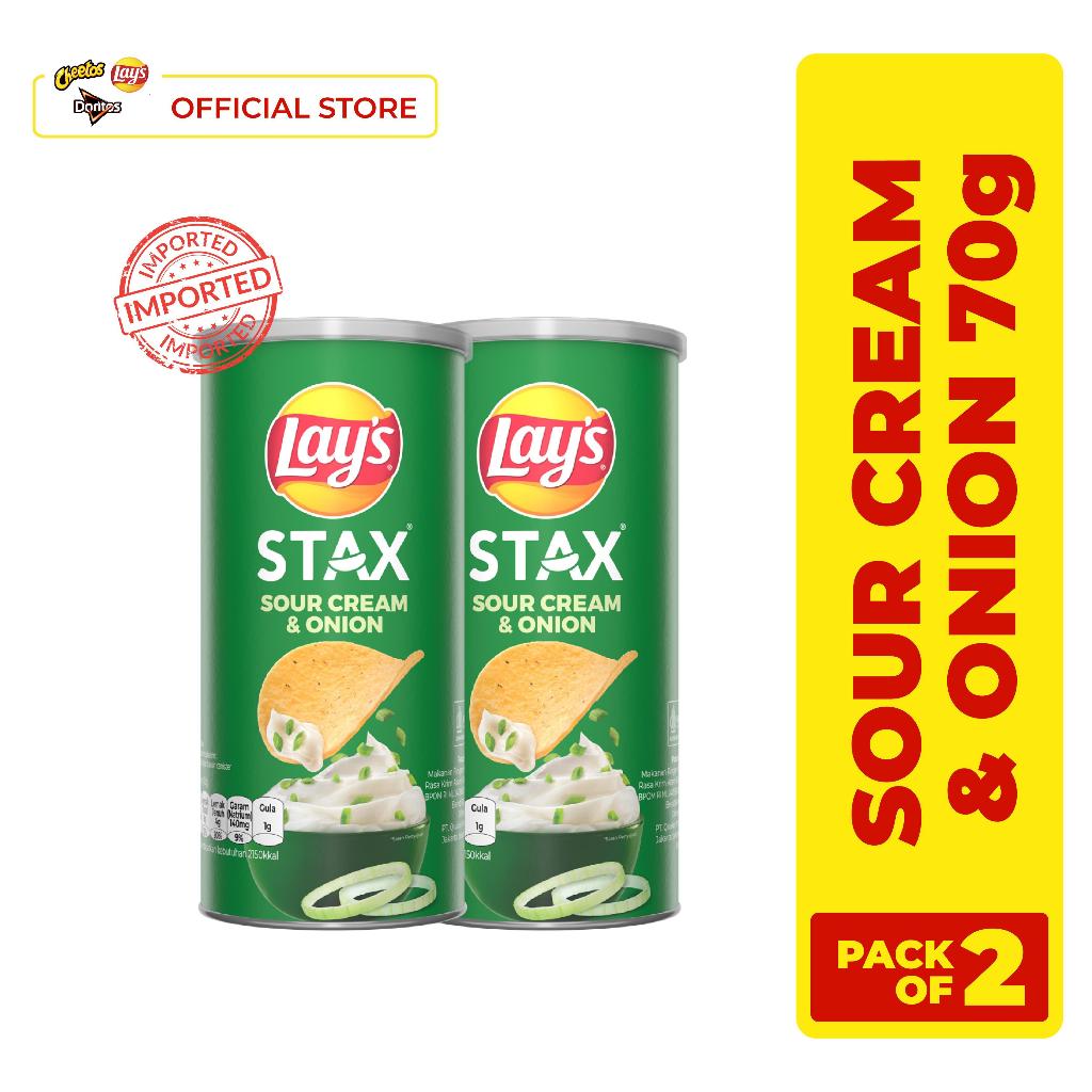 

Lay's Stax Sour Cream & Onion 70gr - Pack of 2
